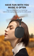 P9MAX Bluetooth Earphones with Leather Case - Red