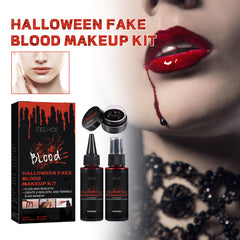 EELHOE Halloween Fake Blood Makeup Kit - Terrifyingly Realistic Skin Wax and Blood Effects