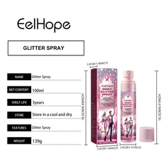 EELHOPE Stage Makeup Spray - Glittery and Highlighting Spray for Hair and Body