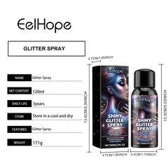 Eelhope Highlighting Glitter Spray - Brightening Spray for Hair, Body, and Collarbone