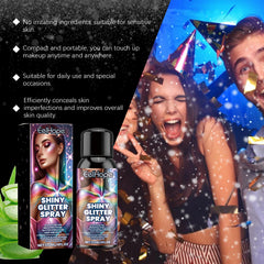 EELHOPE Stage Makeup Glitter Spray - Highlight Spray for Hair, Body, and Festivals