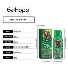 Eelhope Colorful Highlighting Glitter Spray - Party Spray for Hair and Body