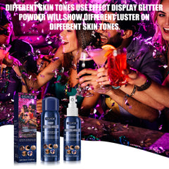 EELHOE Glitter Spray - Enhances Makeup and Clothing for Nightclubs and Parties