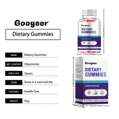 Googeer Apple Cider Vinegar Dietary Supplement Gummies Vitamin Supplement, Immune Boost, Apple Cider Vinegar Taste
