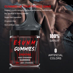 Creatine gummies (Source factory, foreign trade supply, supports 150 strawberry flavored gummies)