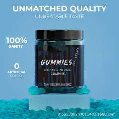 Creatine gummies (Source factory, foreign trade supply, supports 150 blueberry flavored gummies)