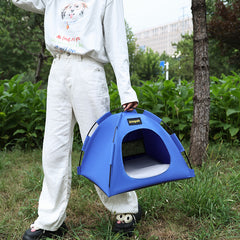 Factory direct supply pet tent cat nest, detachable, portable, foldable, outdoor sunshade cat/dog tent, colors: gray and beige