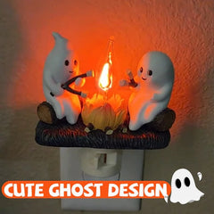 Halloween ghost night light, festival home decoration ambient light, creative ghost festival resin craft