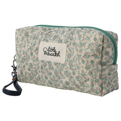 French floral makeup bag with a large capacity cotton fabric storage pouch