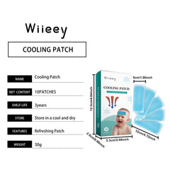 Wiieey Summer Cooling Ice Patch, Portable and Refreshing Cold Compress for Forehead, Military Training, and Heatstroke Prevention
