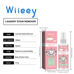 Wiieey Baby Clothes Stain Remover, Gentle Formula for Deep Cleaning and Softening Baby Clothes