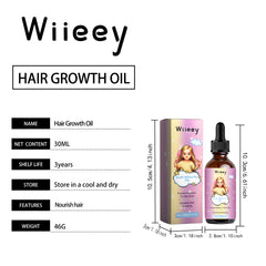 Wiieey Vitamin E Hair Growth Oil, Moroccan-inspired, Leave-in Treatment for Dry, Strong, and Voluminous Hair