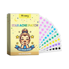Wiieey Star Acne Patch, Helps Reduce Acne and Acne Scars, Cleanses Closed Comedones, and Portable Cartoon Design