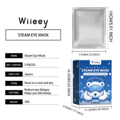 Wiieey Sleep Steam Eye Mask, Gentle Warm Compress to Relieve Eye Fatigue and Improve Sleep Quality