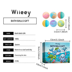 Wiieey Bubble Shower Ball, Fragrant and Moisturizing with Long-lasting Aroma for Skin Cleansing