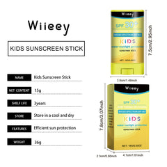 Wiieey Children's UV Protection Stick, Refreshing, Non-Sticky, and Long-lasting Waterproof and Anti-Sweat Protection
