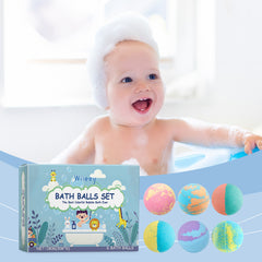 Wiieey Children's Bubble Bath Ball, Moisturizing and Fragrant Bubble Bath with Plant Aroma for Skin Cleansing