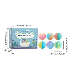 Wiieey Children's Bubble Bath Ball, Moisturizing and Fragrant Bubble Bath with Plant Aroma for Skin Cleansing