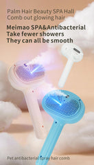 Cat Steam Brush for Shedding, 4 in 1 Steamy Cat Brush with Release Button, Self Cleaning Metal Pet Misting Hair Comb with Handle for Grooming Kitten Dog spray brush