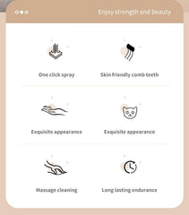 Cat Steam Brush for Shedding, 4 in 1 Steamy Cat Brush with Release Button, Self Cleaning Metal Pet Misting Hair Comb with Handle for Grooming Kitten Dog spray brush