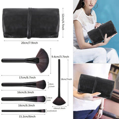 22 Piece Makeup Brush Set Professional Black Foundation Eyeshadow Brush with Storage Bag for Girls