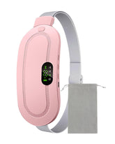 Cordless Heating Pad, Electirc Period Heating Pad for Cramps Portable Warm Belt with 3 Heat Levels and 4 Massage Modes Fast Heating Pad for Menstrual Pain Women and Girl, Pink