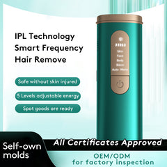 Laser Hair Removal for Woman and Men,Device with Ice Cooling Care Function, Laser Hair Removal Care Painless Safe Gentle at Home Full Body,Green