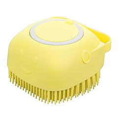 Dog Cat Bath Brush Comb Silicone Rubber Dog /Puppy Massage Brush Hair Fur Grooming Cleaning Brush Soft Shampoo Dispenser (blue)2
