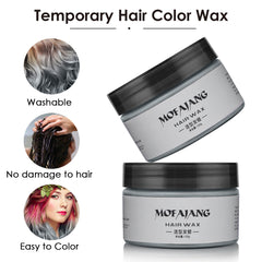 Hair Colour Wax,120g Temporary Coloured Hair Paint Wax, Easy Washable Colour Change Hair Dye for Kids,Women,Men Color Haircarecombatgel