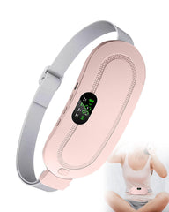 Cordless Heating Pad, Electirc Period Heating Pad for Cramps Portable Warm Belt with 3 Heat Levels and 4 Massage Modes Fast Heating Pad for Menstrual Pain Women and Girl, Pink