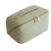 Checkered Cosmetic Bag Large Travel Makeup Bag Waterproof Big Cosmetics bag for Women Portable Handle Makeups Organizer Toiletry Purse (Large)4