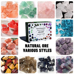 EELHOE 24-Grid Mineral Ore Surprise Box - Green Christmas Guessing Game Gift Box