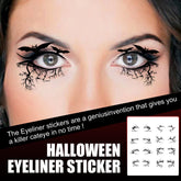 EELHOE Halloween Eyeliner Stickers - Bat and Spider Decorative Eyeliner and Eyeshadow Stickers for Parties