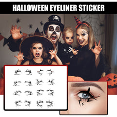 EELHOE Halloween Eyeliner Stickers - Bat and Spider Decorative Eyeliner and Eyeshadow Stickers for Parties