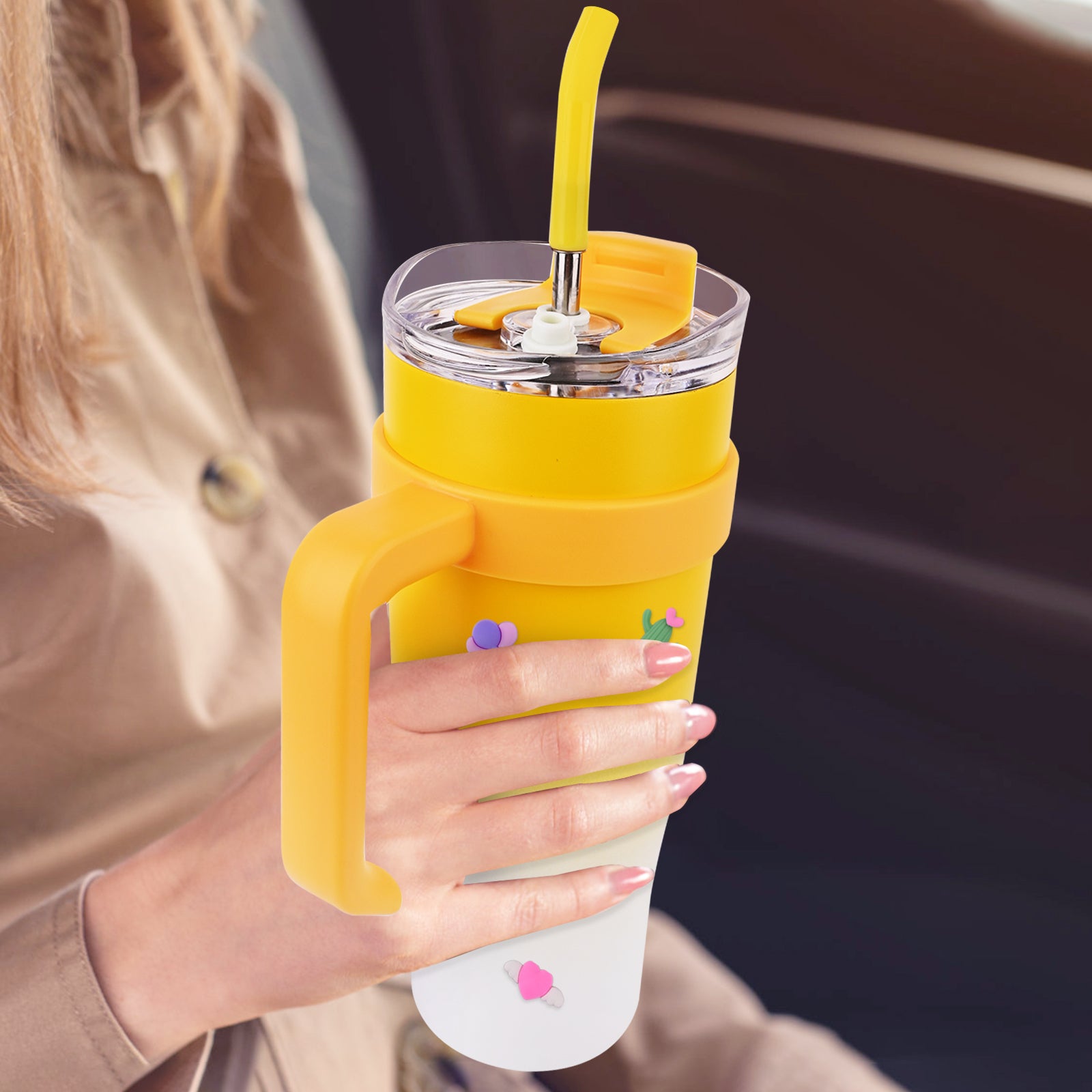 Car Cup Holder - Yellow