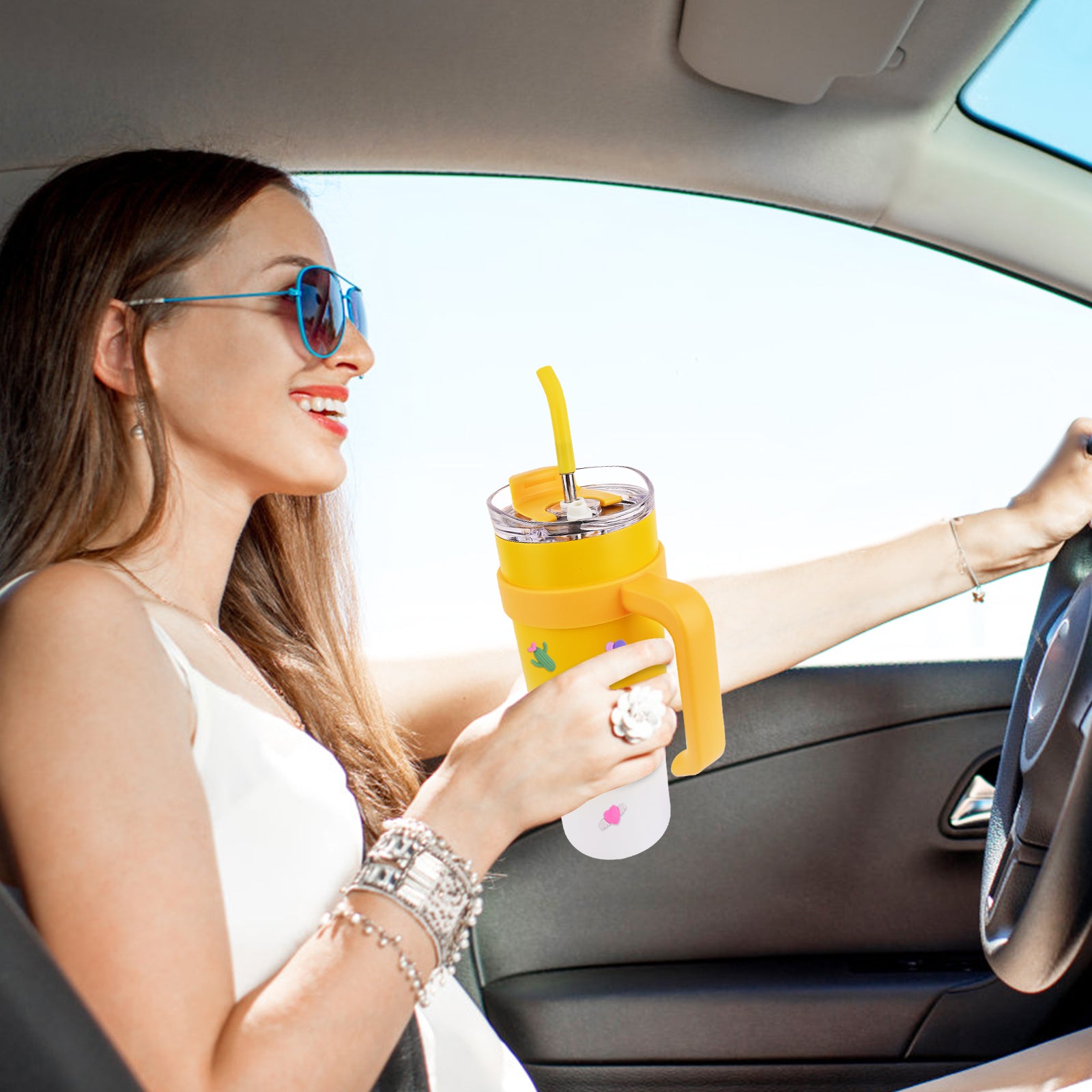 Car Cup Holder - Yellow