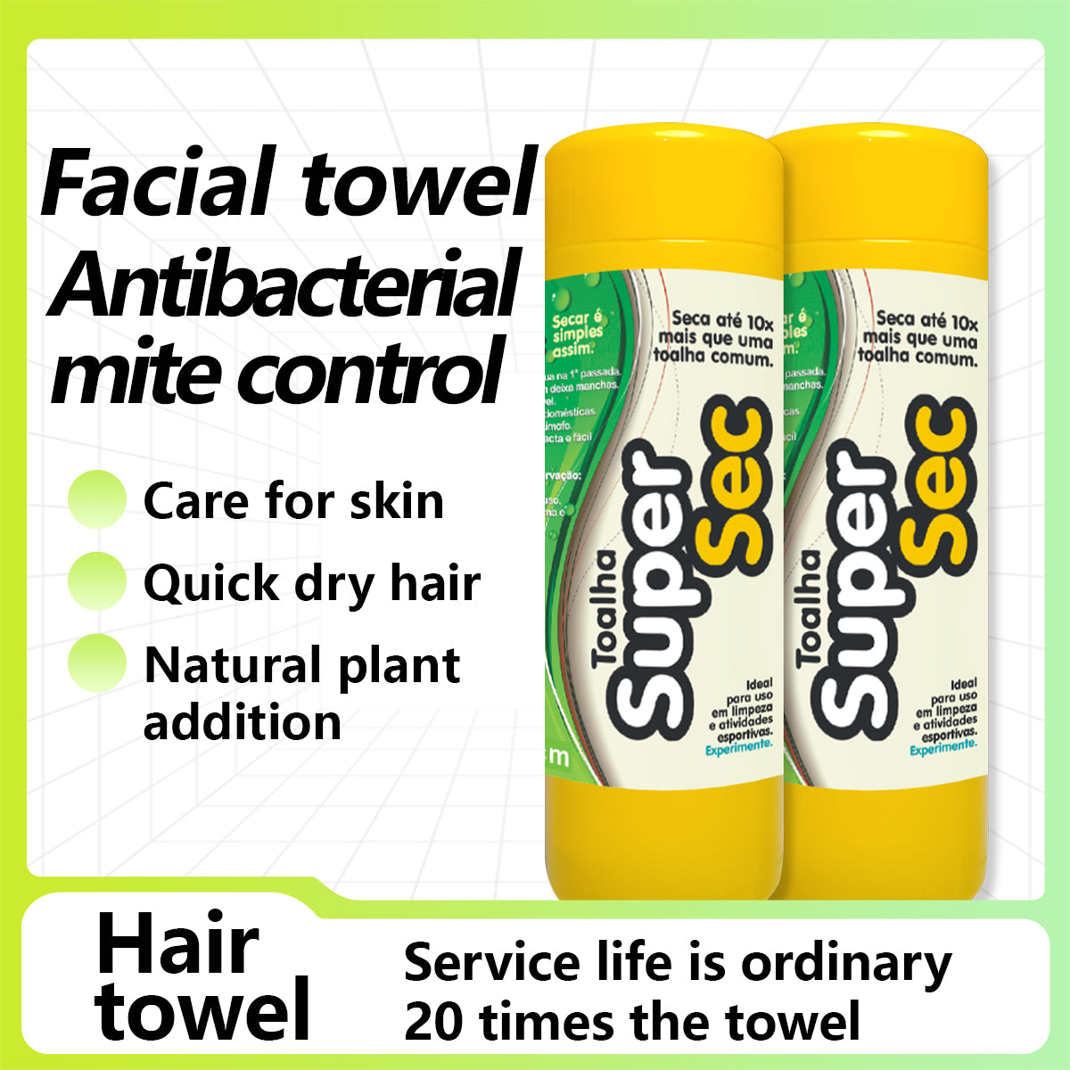 Antibacterial and Anti-mite Beauty Towel