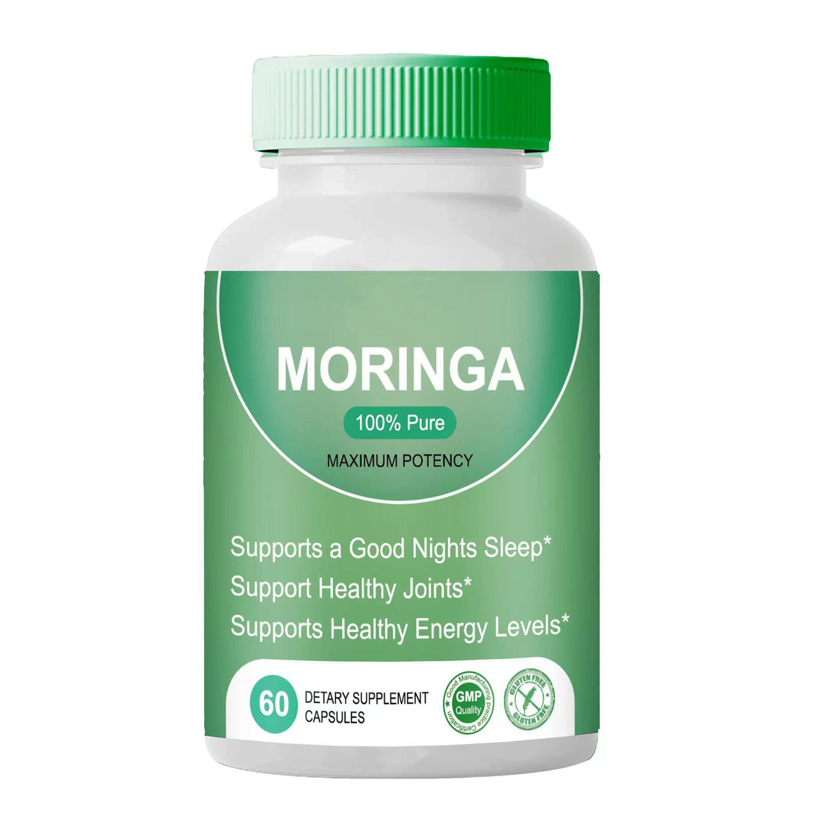 Moringa Capsules, Gut Health & Vitamins 60pcs Dietary Supplement Capsules