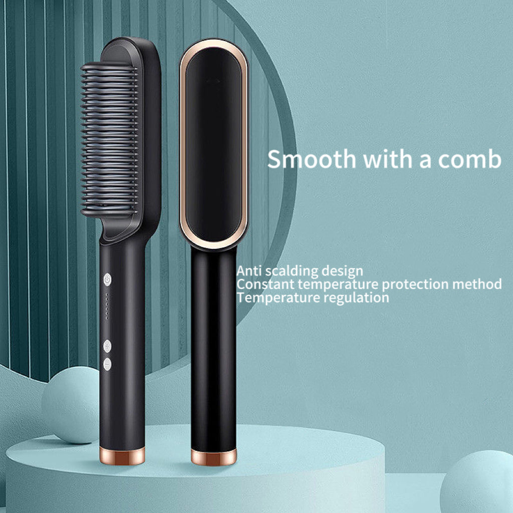 Hair Curling Brush - Red