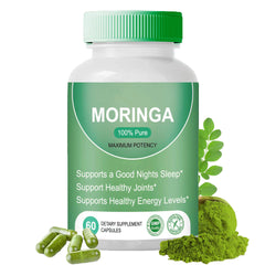 Moringa Capsules, Gut Health & Vitamins 60pcs Dietary Supplement Capsules