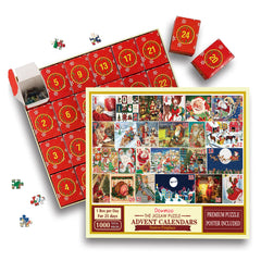 Dowmoo Christmas Advent Calendar Puzzle - Creative 24-Day Countdown Calendar Gift Box