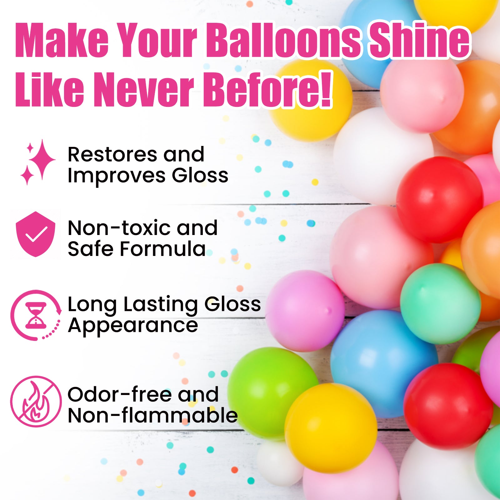 Dowmoo Balloon Brightening Enhancer - Preserves Balloon Texture and Glossiness