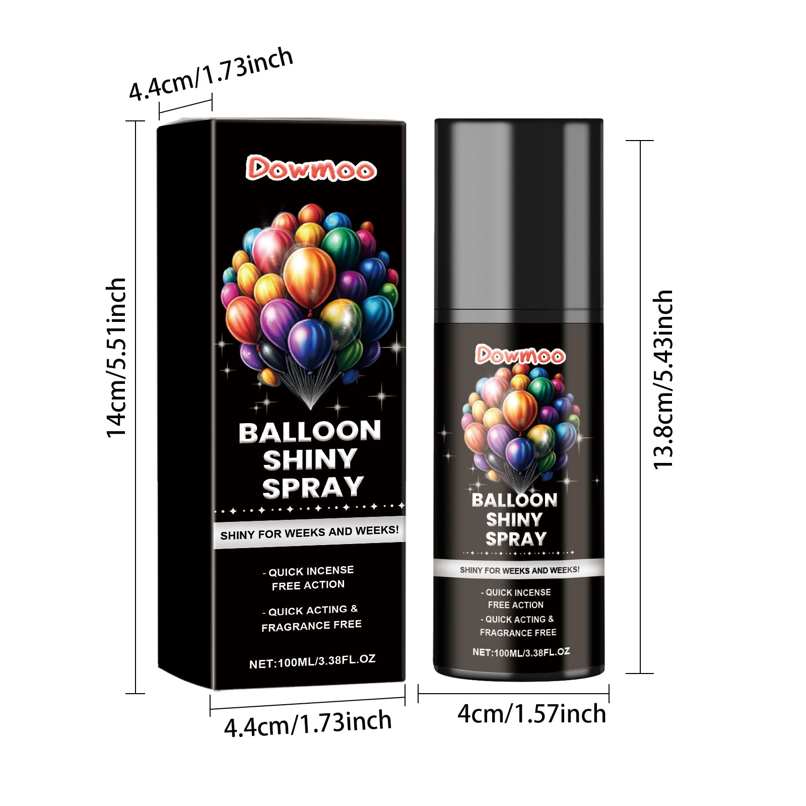 Dowmoo Balloon Brightening Enhancer - Safe and Durable Polishing Spray for Balloons