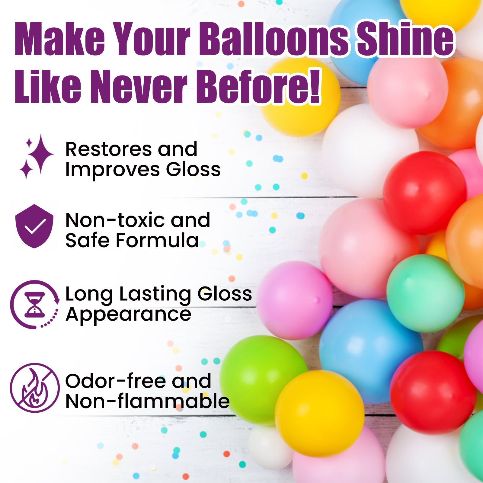 Dowmoo Balloon Atmosphere Gloss Spray - Enhances Balloon Texture and Durability