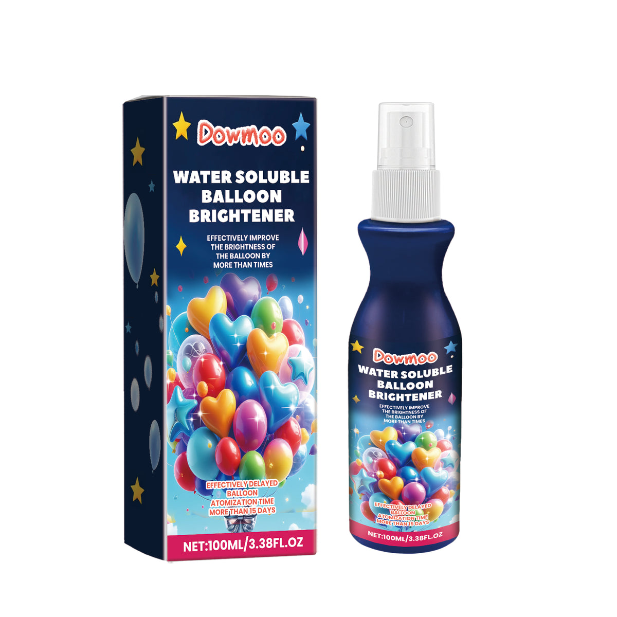 Dowmoo Balloon Highlight Spray - Polishes and Preserves Balloon Glossiness