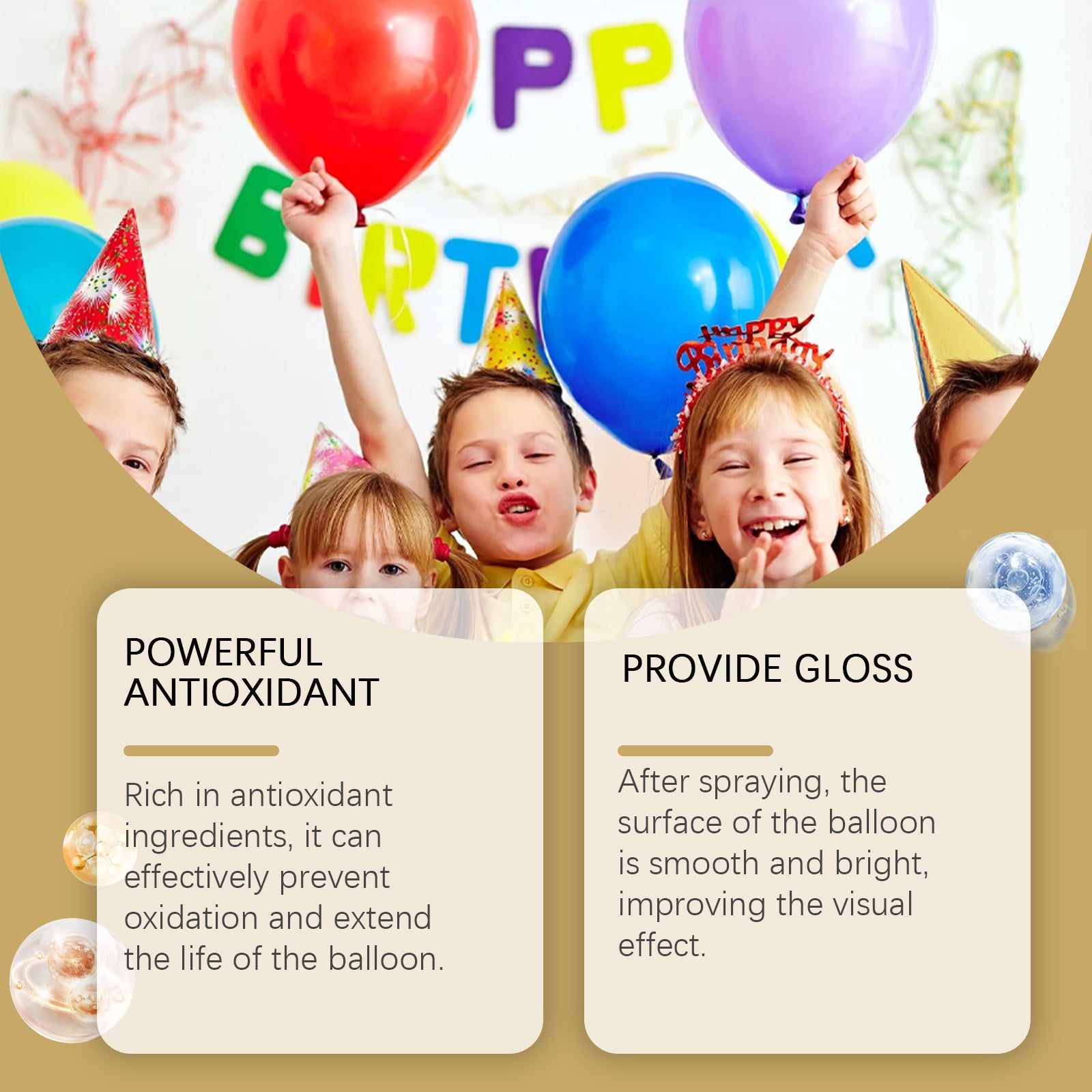 DOWMOO Balloon Gloss Spray - Enhances Atmosphere and Keeps Balloons Shiny