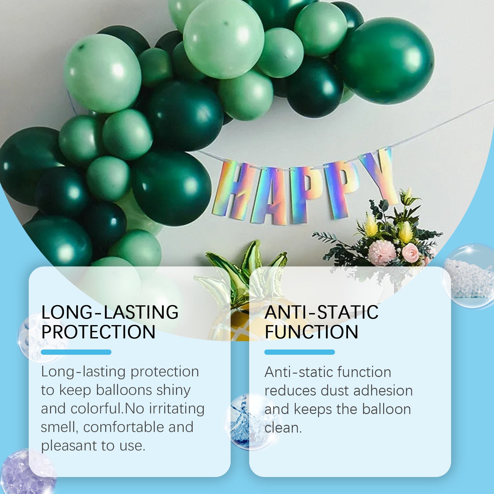 DOWMOO Balloon Brightening Spray - Preserves Balloon Texture and Glossiness