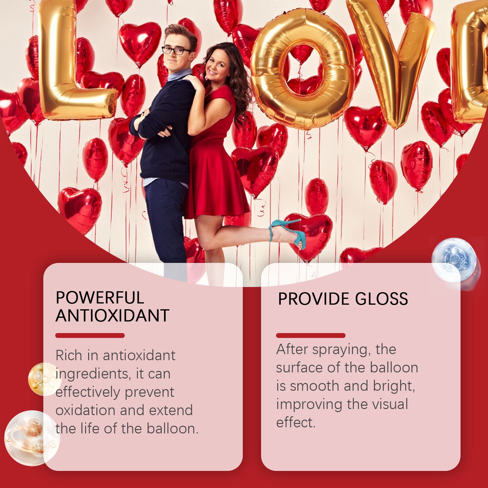 DOWMOO Balloon Gloss Spray - Enhances Atmosphere and Keeps Balloons Glossy