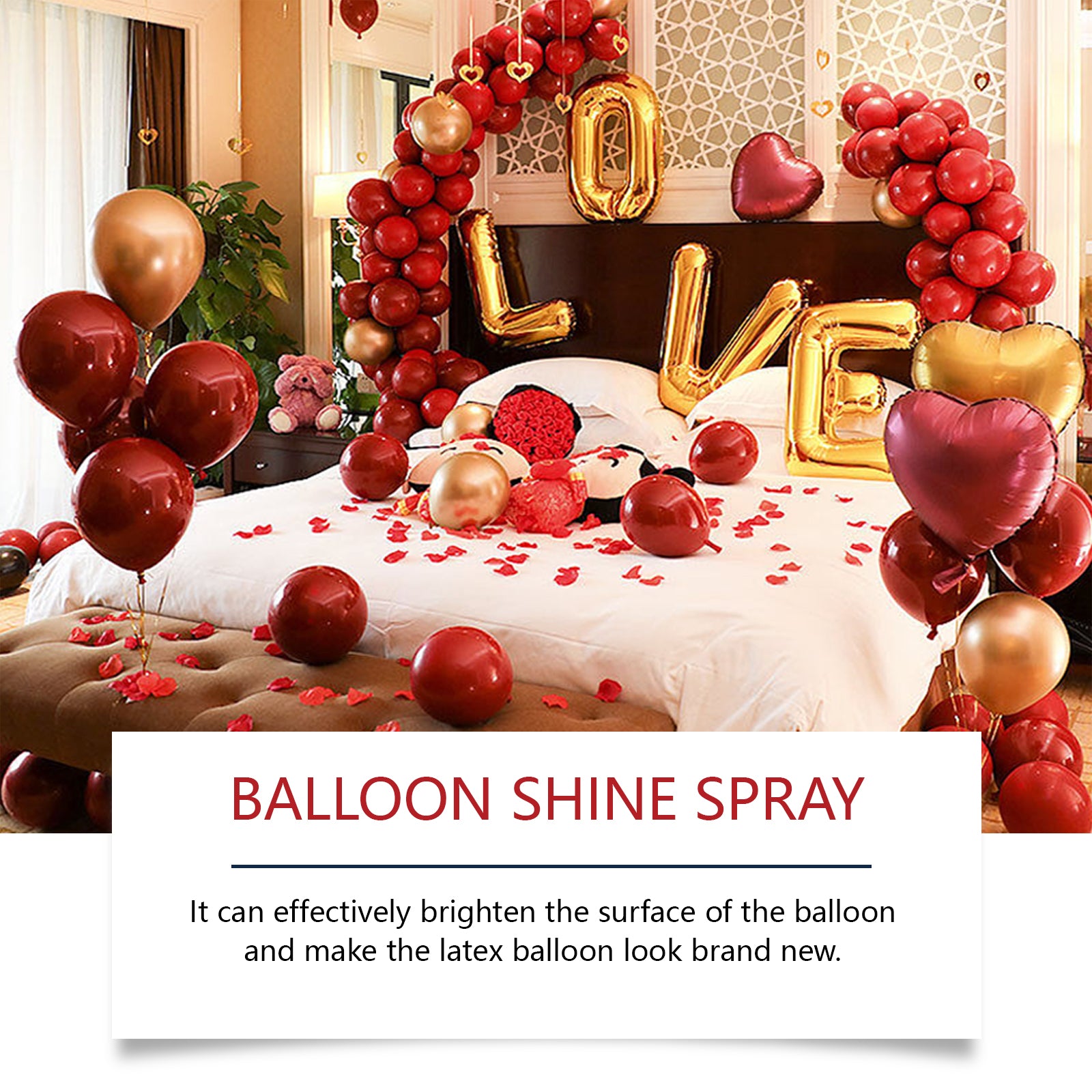 DOWMOO Balloon Gloss Spray - Enhances Atmosphere and Keeps Balloons Glossy