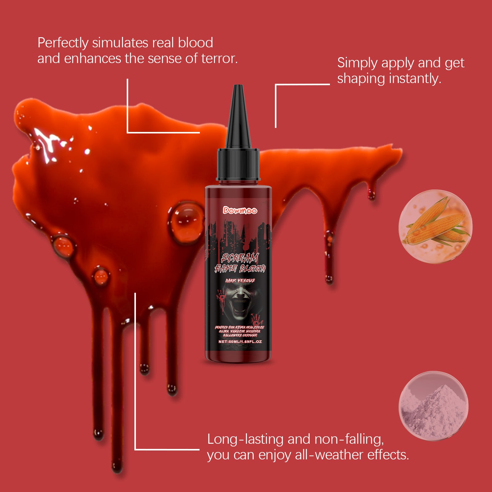 Dowmoo Halloween Blood Drops - Creates Thrilling Effects for Festival Atmosphere